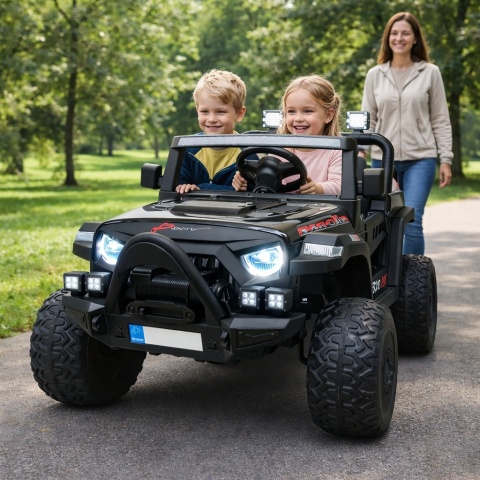 AUTO X16 R-SPORT CZARNY Auto na akumulator EVA SKÓRA Pilot Akumulator litowo-jonowy