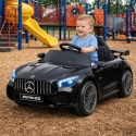 Auto dla Dzieci Mercedes GTR-S czarny na akumulator Pilot, koła Eva, miękki fotelik