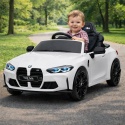 BMW m4 BIAŁY Auto na akumulator EVA Skóra pilot