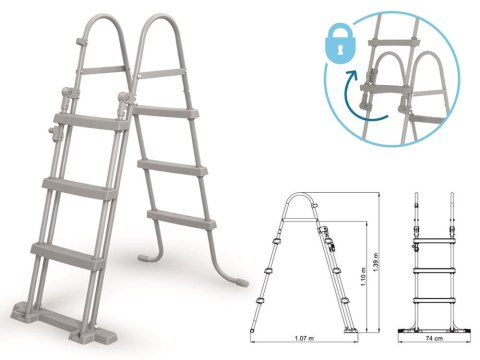Bestway DRABINKA do basenu 107cm 58330