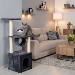 Drapak dla kota legowisko słupek wieża do drapania domek 94 cm szary Petsi