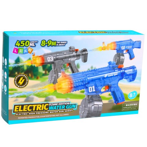 Elektryczny Karabin Pistolet Na Wodę Automatyczny Czarny Zasięg 8-9m 450 ml