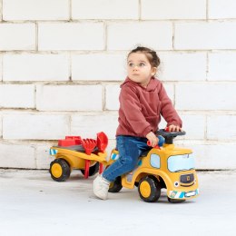 FALK Jeździk Ciężarówka Budowlana JCB z Przyczepą i Akcesoriami