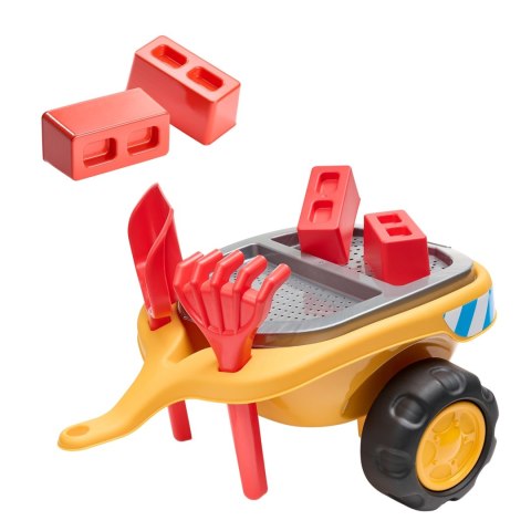 FALK Jeździk Ciężarówka Budowlana JCB z Przyczepą i Akcesoriami