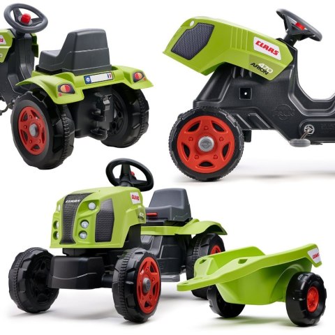 FALK Traktor na Pedały Claas Arion 470 z Przyczepą i Otwieraną Maską 2-6 lat