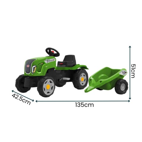FALK Traktor na Pedały Claas Terra Maxx z Przyczepą i Otwieraną Maską 2-6 lat