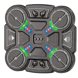 Interaktywna Tarcza Bokserska Muzyczna Światła LED 3 Poziomy Czarna