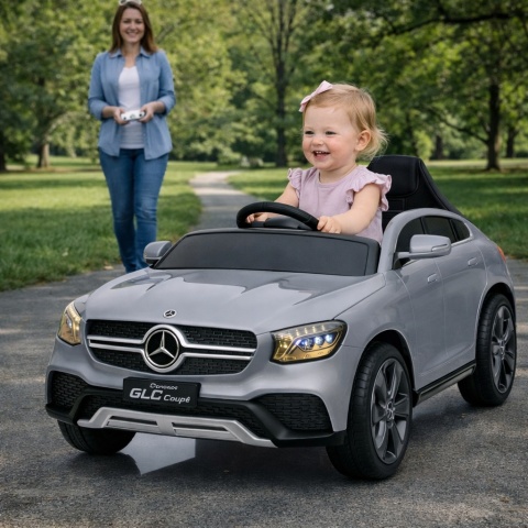 Mercedes GLC COUPE Concept Auto na akumulator 4x4 SREBRNY, Światła, Dźwięki, Pilot, Koła EVA