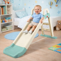 Największa Zjeżdżalnia Ogrodowa dla Dzieci XXL 145cm KREMOWO-MIĘTOWA