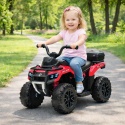 Quad J9 CZERWONY na akumulator dla dzieci, muzyka, światło