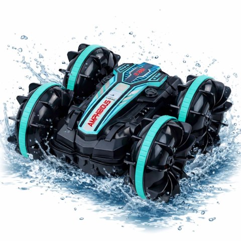 Samochód Kaskaderski Zdalnie Sterowany RC Pływający Turkusowy 4x4