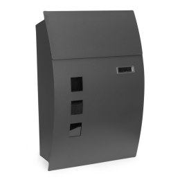 Skrzynka na listy pocztowa ścienna stal galwanizowana antracyt ModernHome