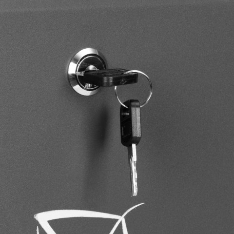 Skrzynka na listy z gazetownikiem pocztowa ścienna stal galwanizowana antracyt ModernHome