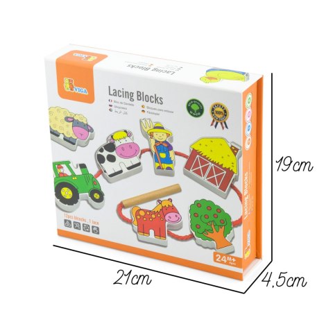 Viga Drewniana przeplatanka Klocki Farma