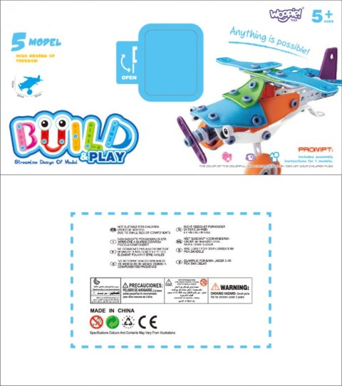 WOOPIE Zestaw Pojazdów Klocki Konstrukcyjne 5w1 STEM