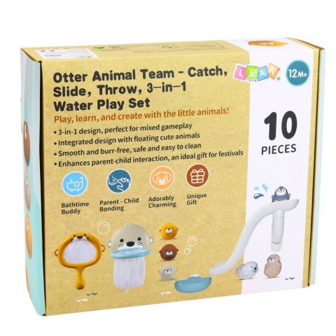 Zabawki Do Kąpieli Wydra Zwierzątka Zjeżdżalnia Kosz Sitko 10 el.