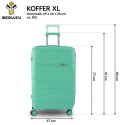 Zestaw walizek BERWIN Torna 4w1 - twarde walizki na kółkach + kosmetyczka Fresh Mint
