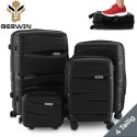 Zestaw walizek BERWIN Torna 4w1 twarde walizki na kółkach + kosmetyczka TITAN Schwarz