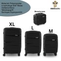 Zestaw walizek BERWIN Torna 4w1 twarde walizki na kółkach + kosmetyczka TITAN Schwarz