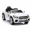 Autko na akumulator Mercedes SL500 BIAŁY Piankowe Koła EVA, fotelik ekoskóra- NOWA WERSJA
