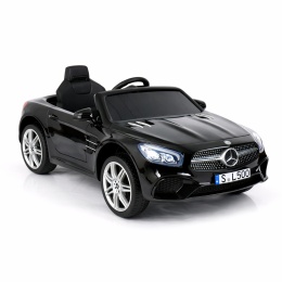Autko na akumulator Mercedes SL500 CZARNY Piankowe Koła EVA, fotelik ekoskóra- NOWA WERSJA