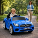 Autko na akumulator Mercedes SL500 NIEBIESKI Piankowe Koła EVA, fotelik ekoskóra- NOWA WERSJA