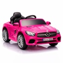 Autko na akumulator Mercedes SL500 RÓŻOWY Piankowe Koła EVA, fotelik ekoskóra- NOWA WERSJA