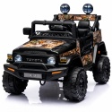 Autko na akumulator Toyota FJ Cruiser CZARNY, 4x4, Fotelik z ekoskóry, pilot, koła EVA