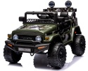 Autko na akumulator Toyota FJ Cruiser ZIELONY, 4x4, Fotelik z ekoskóry, pilot, koła EVA