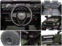 Autko na akumulator Toyota FJ Cruiser ZIELONY, 4x4, Fotelik z ekoskóry, pilot, koła EVA