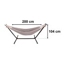 Hamak ze stelażem ogrodowy huśtawka stelaż stojak do hamaka duży mocny + pokrowiec 200cm 100kg