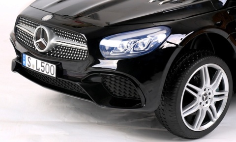 Autko na akumulator Mercedes SL500 CZARNY Piankowe Koła EVA, fotelik ekoskóra- NOWA WERSJA