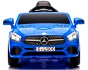 Autko na akumulator Mercedes SL500 NIEBIESKI Piankowe Koła EVA, fotelik ekoskóra- NOWA WERSJA