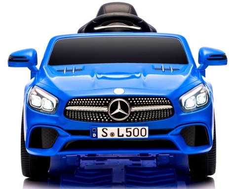Autko na akumulator Mercedes SL500 NIEBIESKI Piankowe Koła EVA, fotelik ekoskóra- NOWA WERSJA