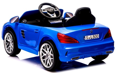 Autko na akumulator Mercedes SL500 NIEBIESKI Piankowe Koła EVA, fotelik ekoskóra- NOWA WERSJA