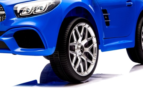 Autko na akumulator Mercedes SL500 NIEBIESKI Piankowe Koła EVA, fotelik ekoskóra- NOWA WERSJA