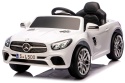 Autko na akumulator Mercedes SL500 BIAŁY Piankowe Koła EVA, fotelik ekoskóra- NOWA WERSJA