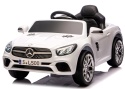 Autko na akumulator Mercedes SL500 BIAŁY Piankowe Koła EVA, fotelik ekoskóra- NOWA WERSJA