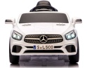 Autko na akumulator Mercedes SL500 BIAŁY Piankowe Koła EVA, fotelik ekoskóra- NOWA WERSJA