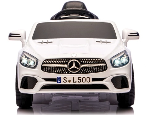 Autko na akumulator Mercedes SL500 BIAŁY Piankowe Koła EVA, fotelik ekoskóra- NOWA WERSJA