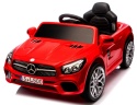 Autko na akumulator Mercedes SL500 CZERWONY Piankowe Koła EVA, fotelik ekoskóra- NOWA WERSJA