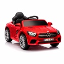 Autko na akumulator Mercedes SL500 CZERWONY Piankowe Koła EVA, fotelik ekoskóra- NOWA WERSJA