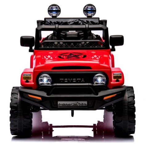 Autko na akumulator Toyota FJ Cruiser CZERWONY, 4x4, Fotelik z ekoskóry, pilot, koła EVA