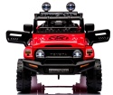 Autko na akumulator Toyota FJ Cruiser CZERWONY, 4x4, Fotelik z ekoskóry, pilot, koła EVA