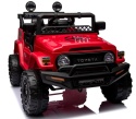 Autko na akumulator Toyota FJ Cruiser CZERWONY, 4x4, Fotelik z ekoskóry, pilot, koła EVA