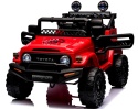Autko na akumulator Toyota FJ Cruiser CZERWONY, 4x4, Fotelik z ekoskóry, pilot, koła EVA
