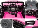 Autko na akumulator Toyota FJ Cruiser RÓŻOWY, 4x4, Fotelik z ekoskóry, pilot, koła EVA