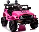 Autko na akumulator Toyota FJ Cruiser RÓŻOWY, 4x4, Fotelik z ekoskóry, pilot, koła EVA