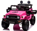 Autko na akumulator Toyota FJ Cruiser RÓŻOWY, 4x4, Fotelik z ekoskóry, pilot, koła EVA