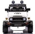 Autko na akumulator Toyota FJ Cruiser BIAŁY, 4x4, Fotelik z ekoskóry, pilot, koła EVA